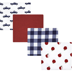 Hudson Cotton Flannel Receiving Blankets 4-pack Apple Orchard