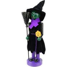 Green Party Supplies Northlight 14" Green Witch Halloween Nutcracker Purple Purple