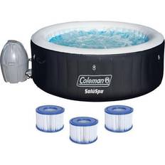 Camping Coleman SaluSpa 4 Person Inflatable Hot Tub Spa with 3 Filter Cartridge Refills