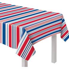 Amscan Patriotic Fourth of July Tablecover, Blue/Red/White (570184)