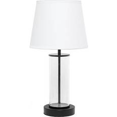 Black Table Lamps Simple Designs Encased Table Lamp 16.9"