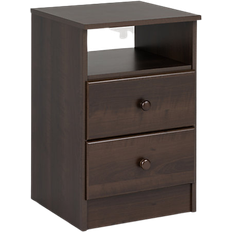 Black Bedside Tables Prepac Astrid 2-Drawer Nightstand Bedside Table 15.5x16"