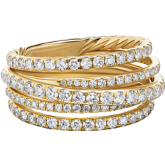 David Yurman Pavé Crossover Ring - Gold/Diamonds