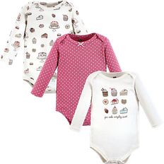 Polka Dots Bodysuits Children's Clothing Hudson Cotton Long-Sleeve Bodysuits 3-pack - Sweet Bakery (10118842)