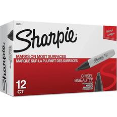 Sharpie Permanent Marker, Chisel Tip Black PK12
