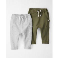 Carter's Organic Cotton Sweatpants 2-pack - Gray/Green (194135998360)