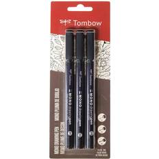 Fineliners Tombow 3ct Pen Set MONO Drawing Black