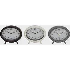 Ridge Road Décor Metal Oval Traditional Clocks Table Clock 8"