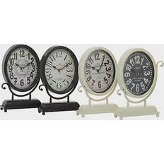 Ridge Road Décor Oval Metal Table Clocks Table Clock 9"