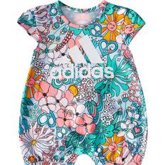 Adidas Playsuits Children's Clothing adidas Infant Printed Shortie Romper - Clear Sky (FZ9679)