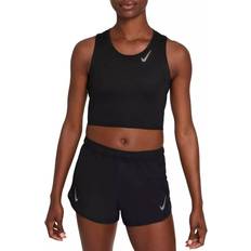 Treningsklær Singleter Nike Dri Fit Race Cropped Running Tank Top Women - Black