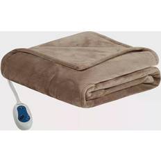 Blankets Beautyrest Heated Plush Blankets Brown (177.8x152.4)