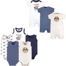 Hudson Infant Boy Cotton Bodysuits and Rompers 8-pack - Sloth