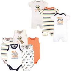 Hudson Infant Boy Cotton Bodysuits and Rompers 8-pack - Wild Safari
