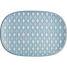 Denby Impression Blue Hourglass Medium Oblong Platter Serving Dish