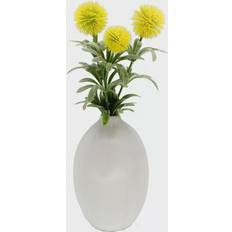 Artificial Pom Pom in Ceramic Vase 10.8"