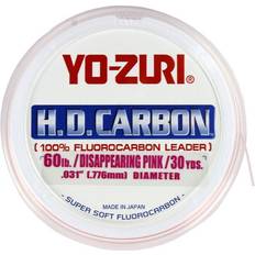 Yo-Zuri Fishing Lines Yo-Zuri H.D. Carbon 100% Fluorocarbon Leader Disappearing Pink 30 Yards 40 lb Disappearing Pink