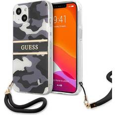 Guess Camo case with hand strap for iPhone 13/13 Pro