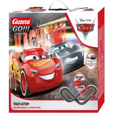 Toys Carrera GO!!! Battery Operated Disney Pixar Cars Track Action Slot Car Race Track Set With Jump Ramp