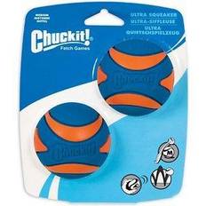 Chuckit ultra ball medium Pets Petmate Chuckit! Ultra Squeaker Dog Toy Medium 2-pack