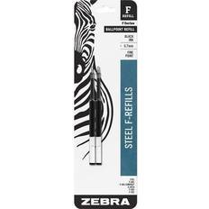 Zebra Ink Refill,Ballpoint,Black,Fine,PK2 Black