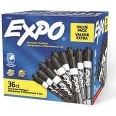 Markers EXPO Chisel-Tip Dry-Erase Markers, Black, Pack Of 36