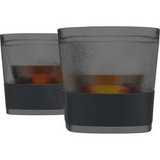 Black Glasses Host Freeze Cooling Whiskey Glass 9fl oz 2