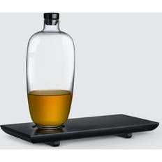 Kitchen Accessories Nude Glass Malt Whiskey Bottle & Tray 2-Piece Set Clear Whiskey Glass