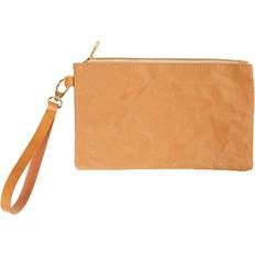 Braun Clutches Creativ Company Faux Leather Clutch Bag, H: 18 cm, L: 21 cm, 350 g, light brown, 1 pc