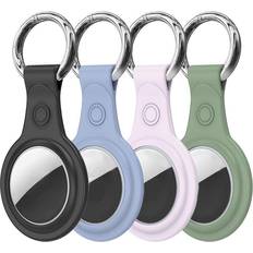 Dux ducis TPU Secure Holder with Key Ring for AirTag 4-Pack