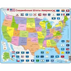 Larsen Frame Jigsaw Puzzle Map of the United States (in Russian)
