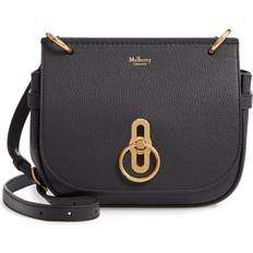 Bags Mulberry Small Amberley Classic Grain Leather Satchel Bag - Black