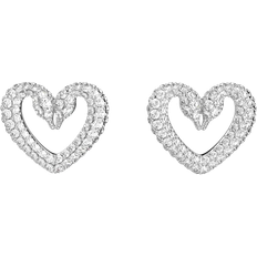 Swarovski Smykker Swarovski Una Heart Studs - Silver/Transparent