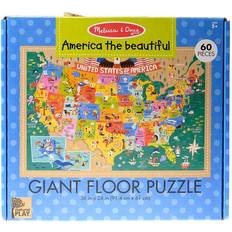 Floor Jigsaw Puzzles Melissa & Doug America the Beautiful Natural Play Floor Puzzle 60 Pieces