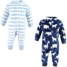 Hudson Baby Infant Boy Plush Jumpsuits - Safari Silhouette