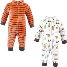 Orange Jumpsuits Hudson Baby Infant Boy Plush Jumpsuits - Camping