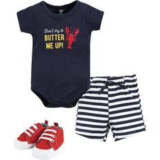 Hudson Baby Cotton Bodysuit, Shorts and Shoe Set - Butter Me Up Lobster (10112800)