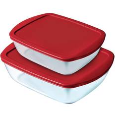 Pyrex Kjøkkenoppbevaring Pyrex Set of lunch boxes Cook & Store Crystal Red (2 pcs) Matboks