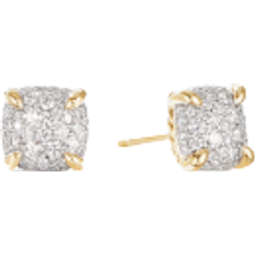 David Yurman Chatelaine Stud Earrings - Gold/Diamonds
