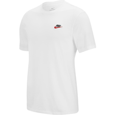 Nike Men T-shirts Nike Sportswear Club T-shirt - White/Black/University Red