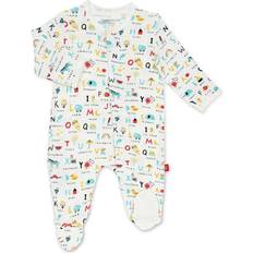 Magnetic Me Children's Clothing Magnetic Me ABC Love Modal Magnetic Footie - White
