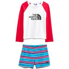 The North Face Swimwear Children's Clothing The North Face Toddler Long Sleeve Sun Set - Meridian Blue Painted Stripe Print