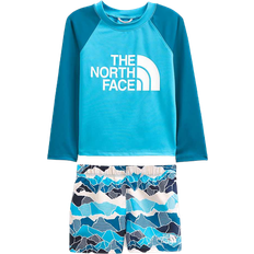 The North Face Swimwear Children's Clothing The North Face Toddler Long Sleeve Sun Set - Banff Blue Mountain Camo Print (NF0A53CT)