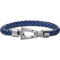 Bulova Braided Leather Bracelet - Blue