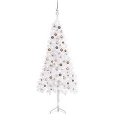 vidaXL Corner Artificial LEDs&Ball PVC Multi Colours/Sizes Christmas Tree