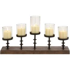 Candlesticks Olivia & May Industrial Brown