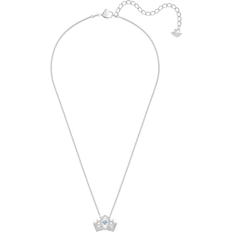 Swarovski Bee A Queen Pendant Necklace - Silver/Transparent/Blue