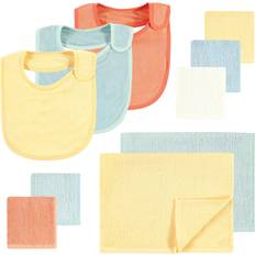 Gift Sets Hudson Rayon from Bamboo Bib Burp Cloth & Washcloth 10-pack