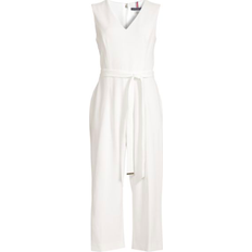 Tommy Hilfiger Sleeveless Belted Jumpsuit - Ivory