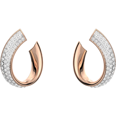 Swarovski Exist Small Hoop Earrings - Rose Gold/Transparent